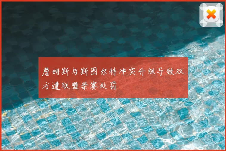 詹姆斯与斯图尔特冲突升级导致双方遭联盟禁赛处罚
